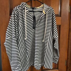 Striped Black and White Jane Delancey Hoodie